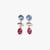 Georgia Mixed Dangle Earrings Blue and Pink Wholesale