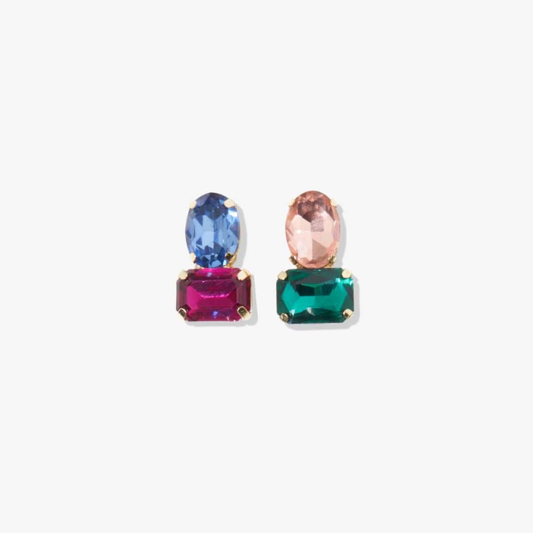 Abigail Mix Matched Post Earrings Rainbow Wholesale