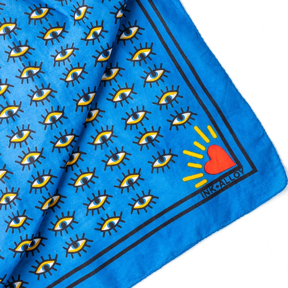 Olivia Square Scarf Evil Eye Print Wholesale