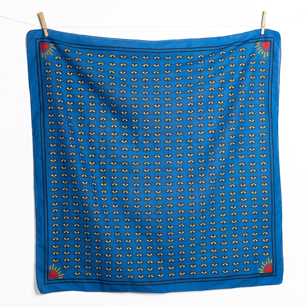 Olivia Square Scarf Evil Eye Print Wholesale