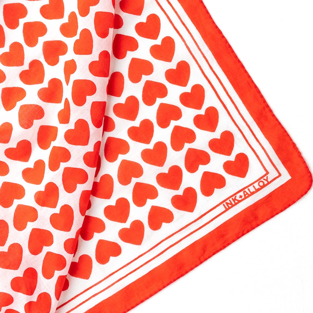 Olivia Square Scarf Heart Print Wholesale