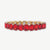 Etta Small Rectangle Stone Stretch Bracelet Red Wholesale