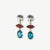 Georgia Mixed Dangle Earrings Amber and Turquoise Wholesale