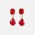 Allysa Solid Dangle Earrings Red Wholesale