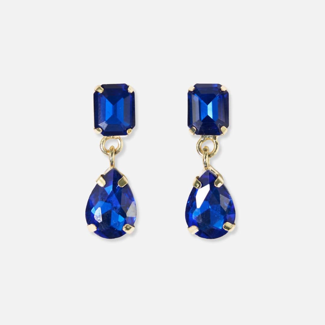 Allysa Solid Dangle Earrings Blue Wholesale