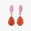 Lizzie Two Color Dangle Earrings Red Wholesale