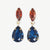 Lizzie Two Color Dangle Earrings Navy Wholesale