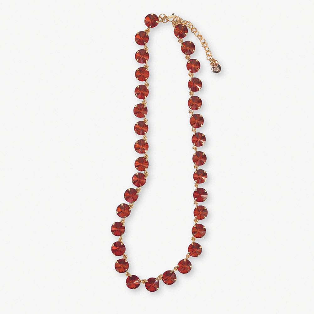 Aurora Medium Round Stone Prism Necklace Amber Wholesale