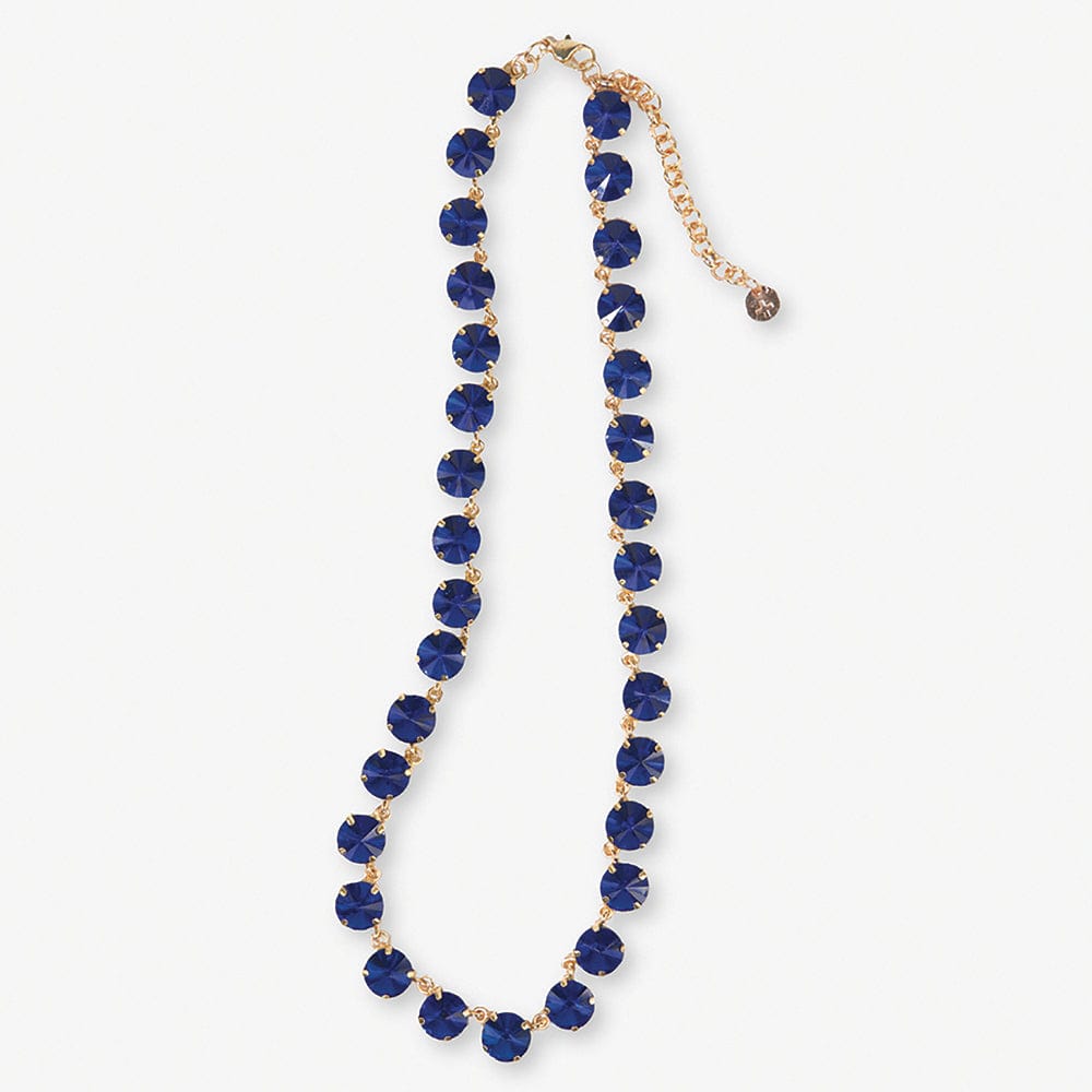 Aurora Medium Round Stone Prism Necklace Lapis Wholesale