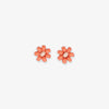 Tina Two Color Beaded Post Earrings Coral Wholesale