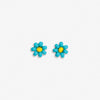 Tina Two Color Beaded Post Earrings Turquoise Wholesale
