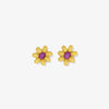 Tina Two Color Beaded Post Earrings Yellow Wholesale