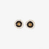 Rowan Circles Beaded Post Earrings Black Wholesale