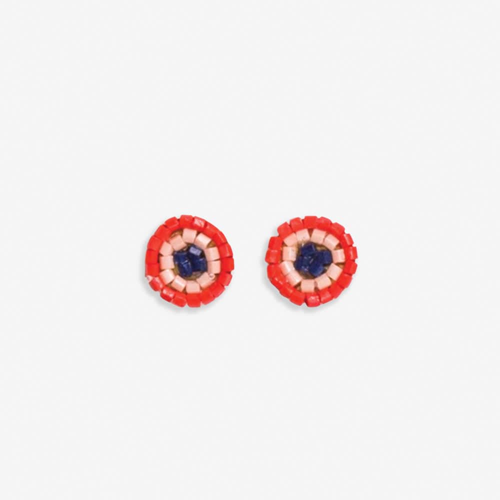 Rowan Circles Beaded Post Earrings Poppy Wholesale