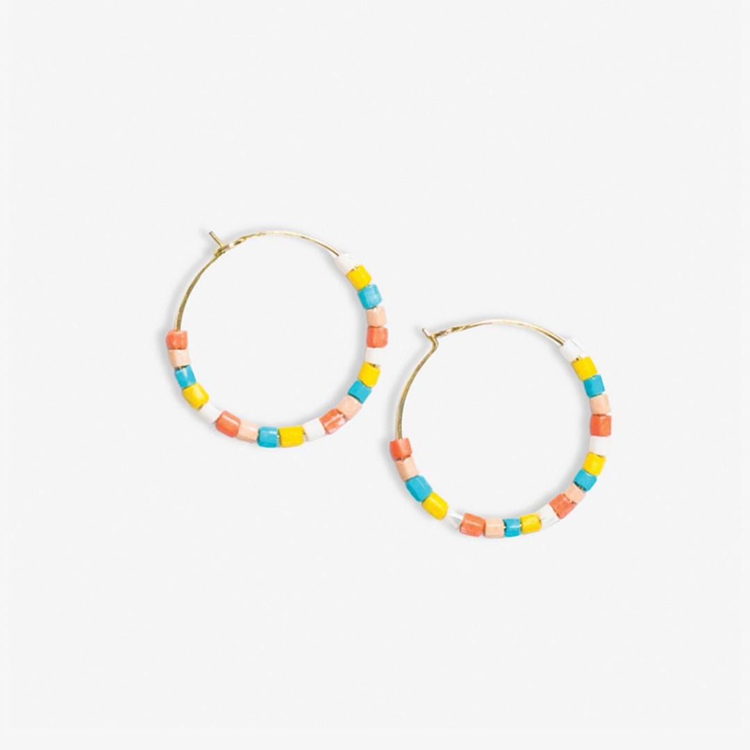 Victoria Mixed Beaded Hoop Earrings Amalfi Wholesale