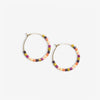 Victoria Mixed Beaded Hoop Earrings Jaipur Wholesale