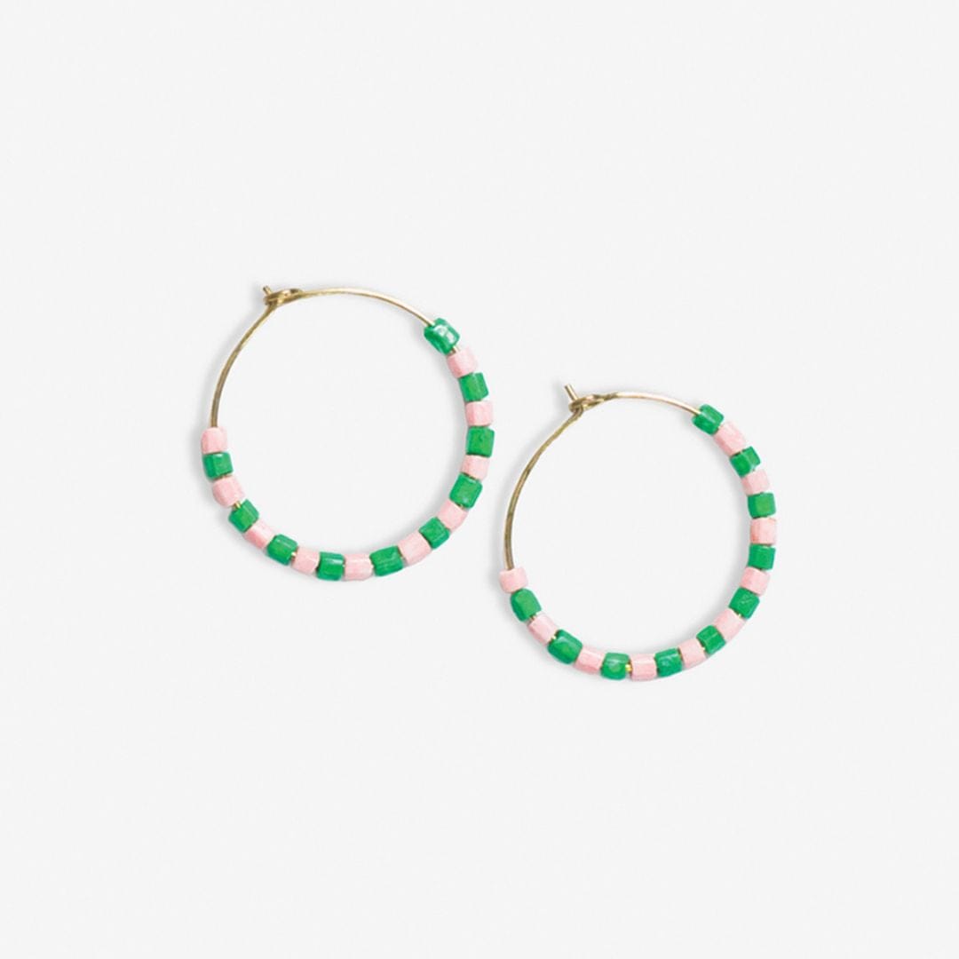 Victoria Mixed Beaded Hoop Earrings St. Tropez Wholesale