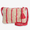 Kai Striped Raffia Crossbody Red Wholesale