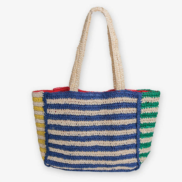 【MAIDEN SHOP購入】RAFFIA STRIPE TOTE BAG stripe raffia tote bag pink/red – Damson Madder