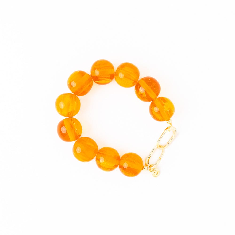 Cece Large Resin Bead Bracelet Amber Wholesale