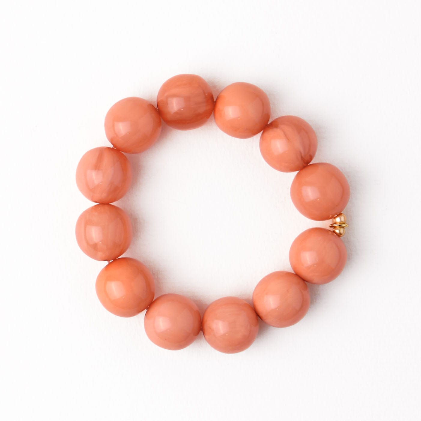 Cece Large Resin Bead Bracelet Coral Wholesale