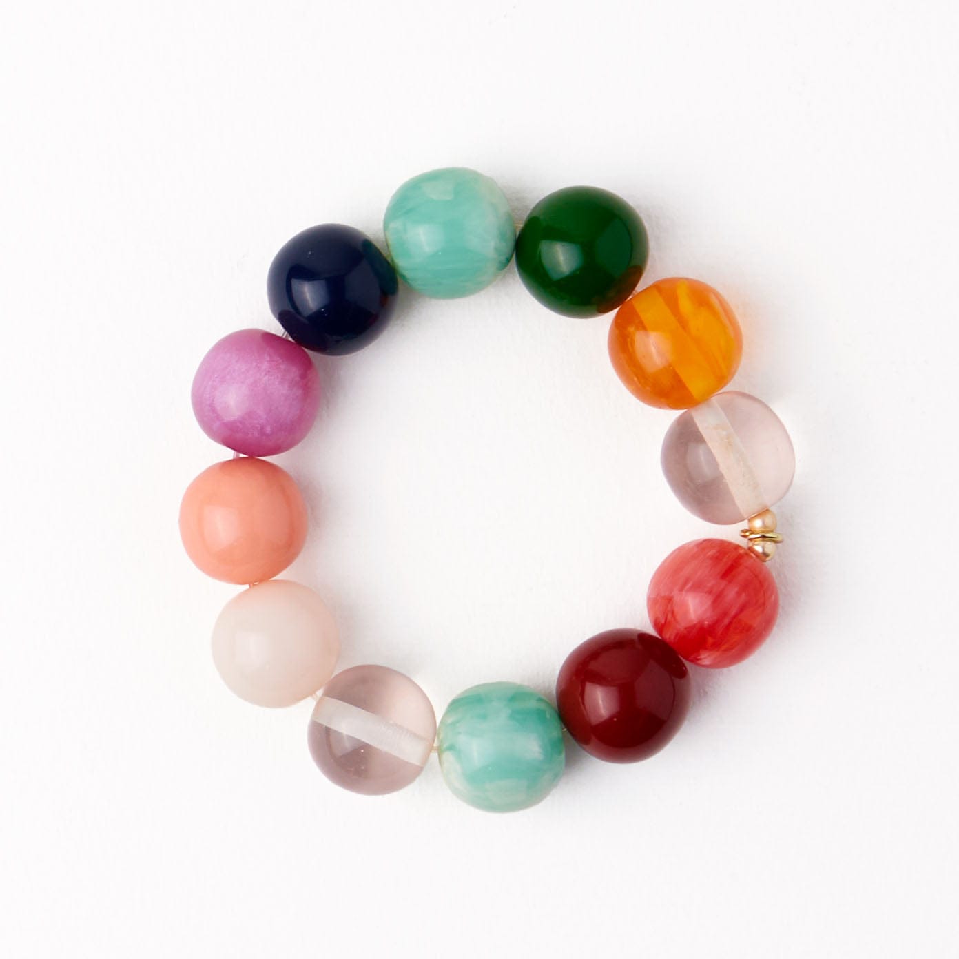 Cece Large Resin Bead Bracelet Multi Wholesale