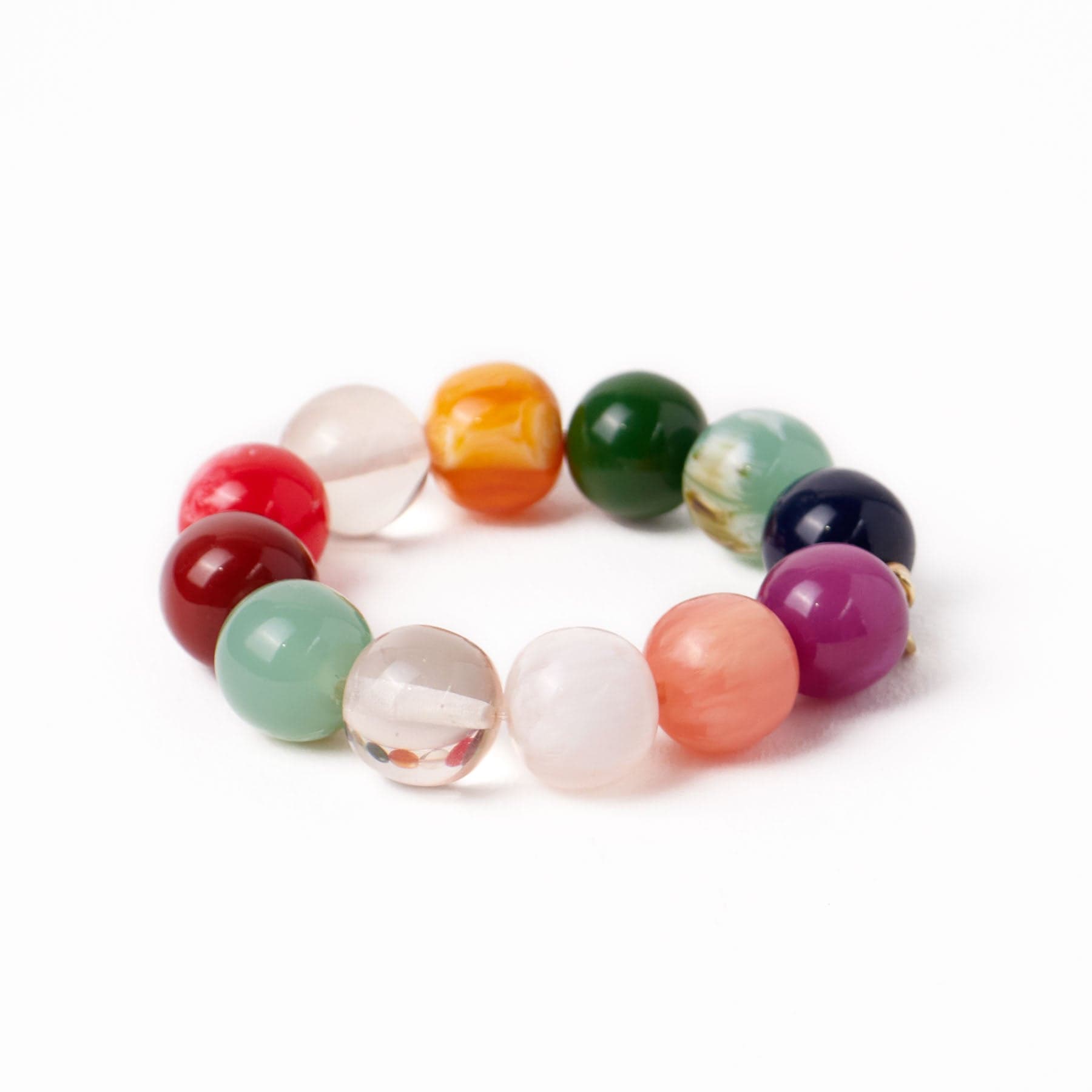 Cece Large Resin Bead Bracelet Multi Wholesale