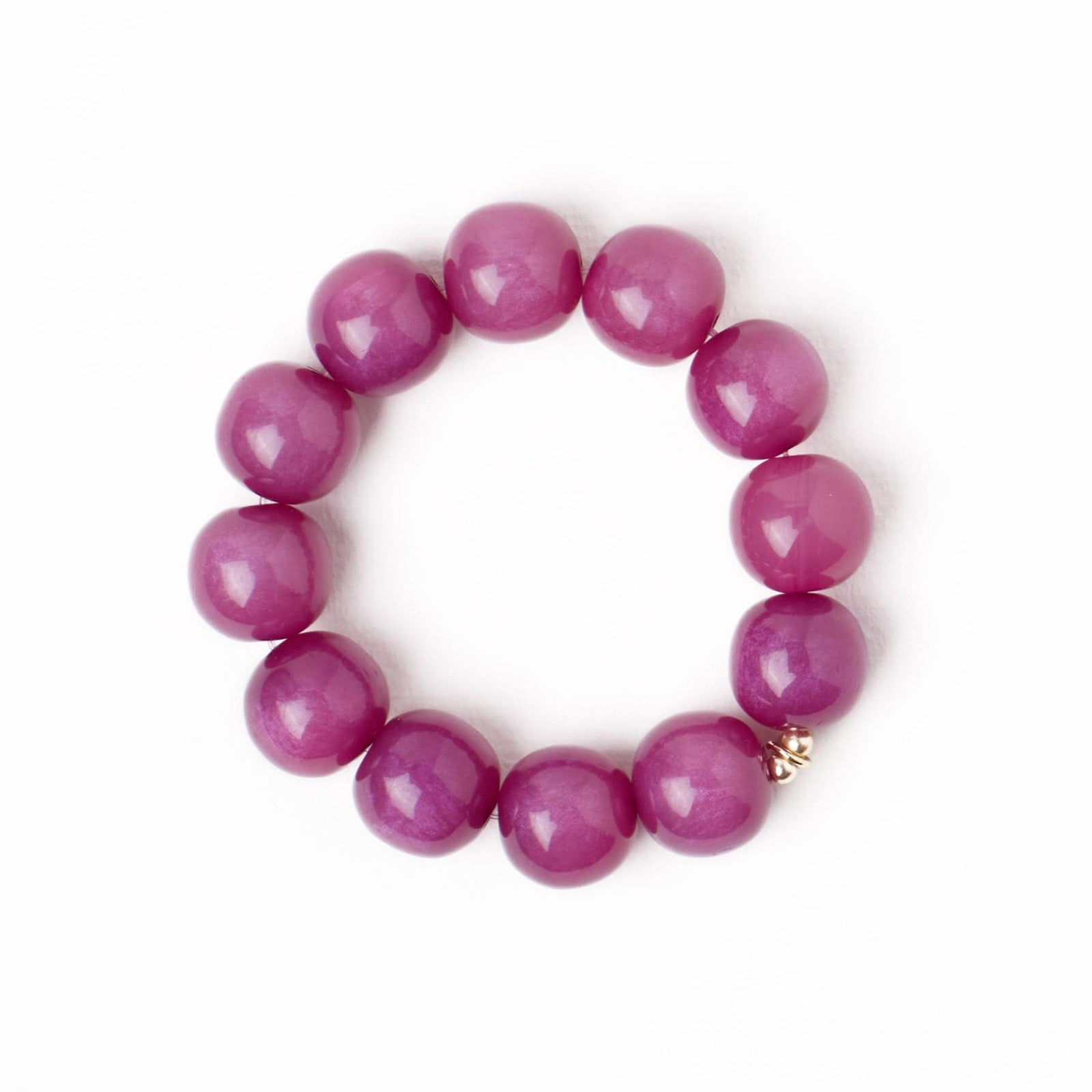 Cece Large Resin Bead Bracelet Purple Wholesale