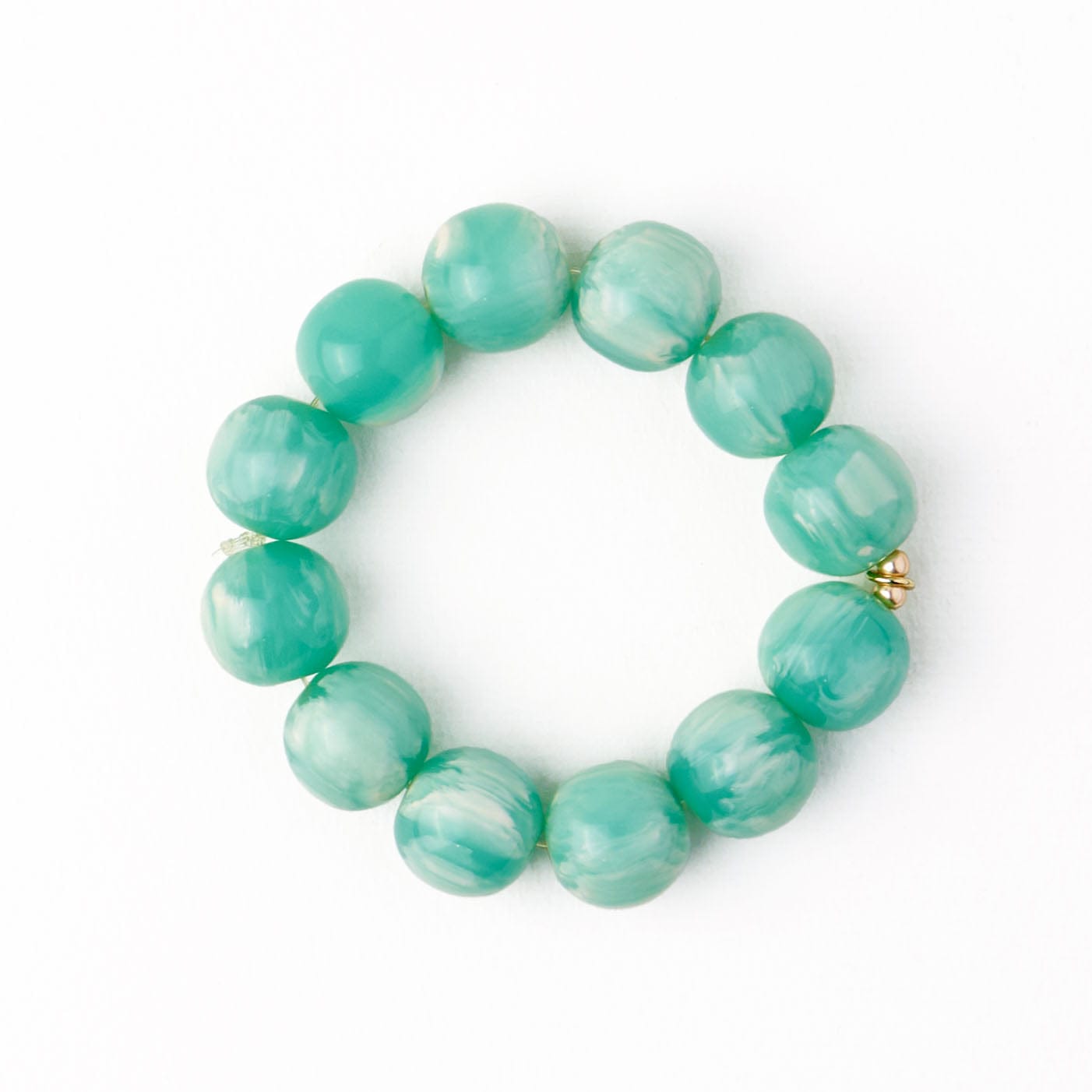 Cece Large Resin Bead Bracelet Aqua Wholesale