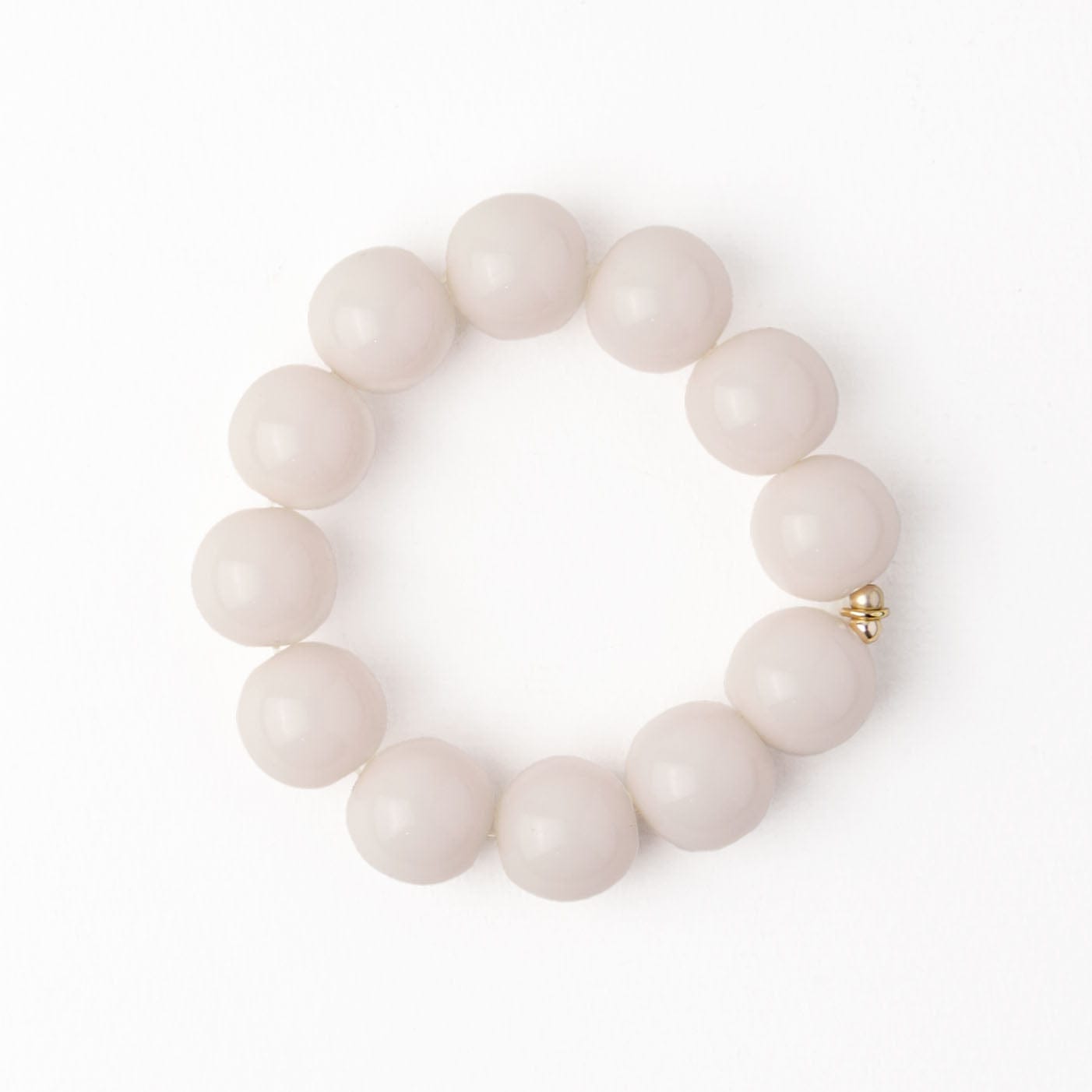 Cece Large Resin Bead Bracelet Milky White Wholesale
