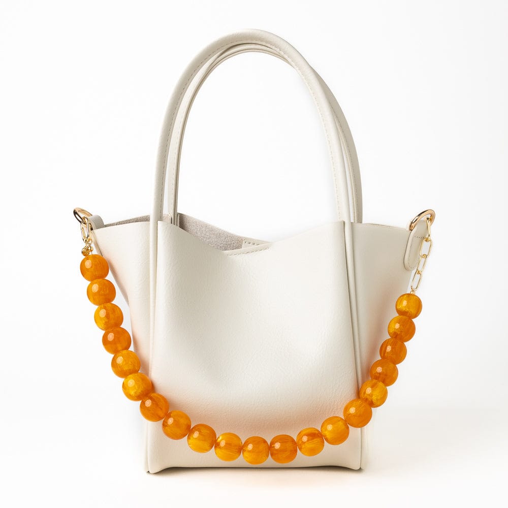 Iris Large Resin Bead Necklace Amber Wholesale