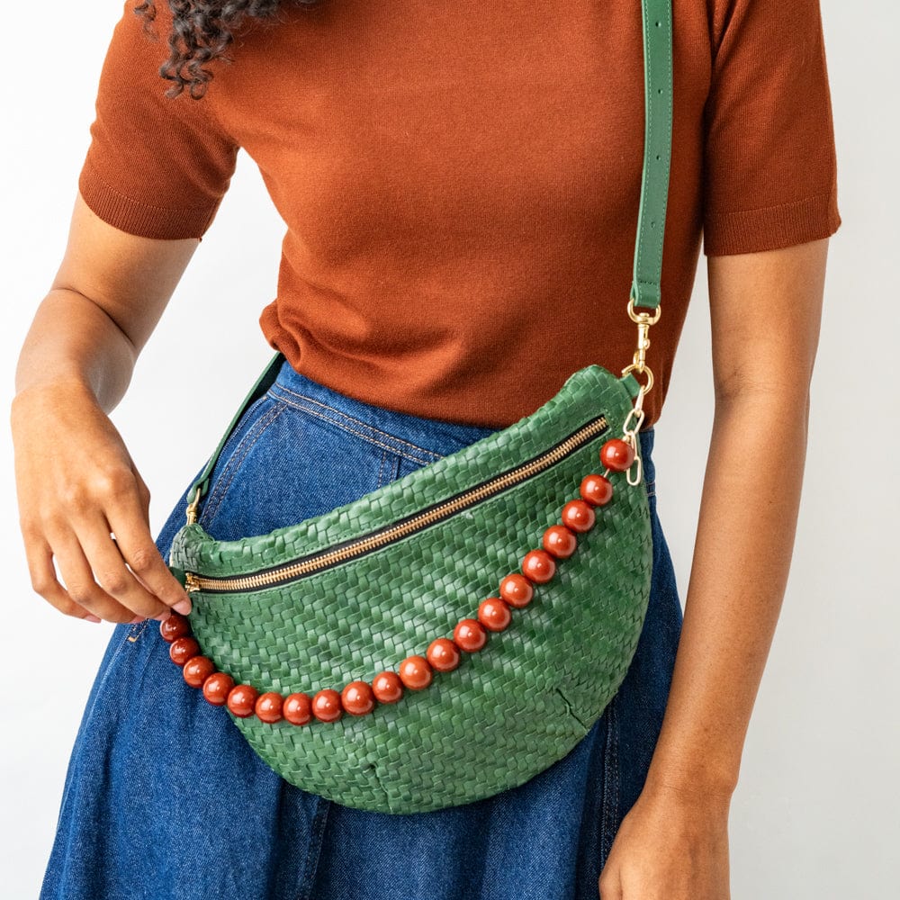 Iris Large Resin Bead Necklace Brown Wholesale