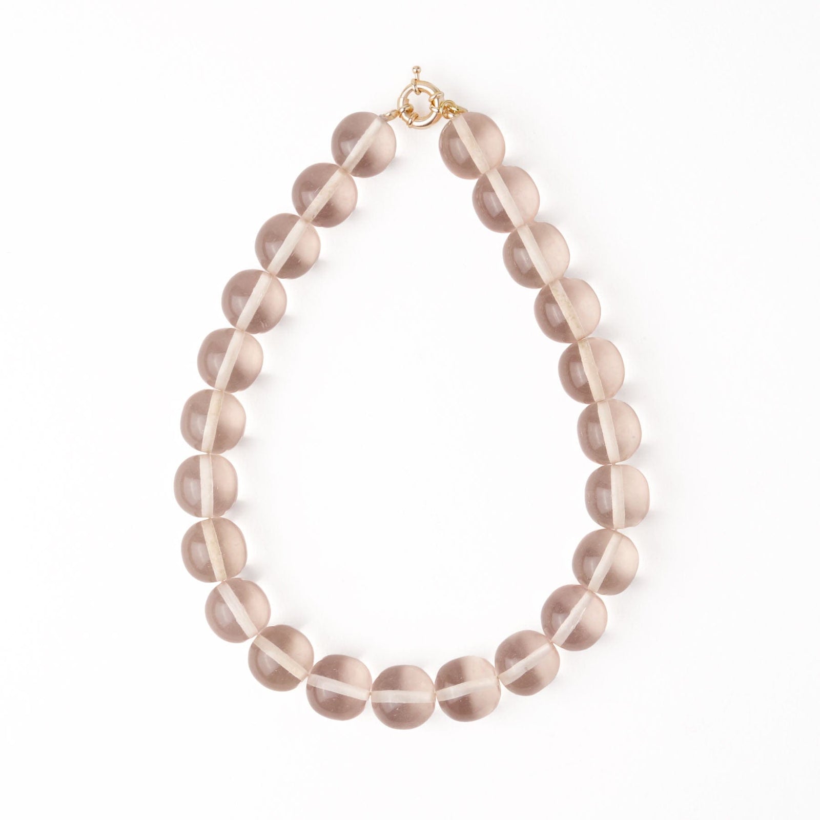 Iris Large Resin Bead Necklace Clear Wholesale