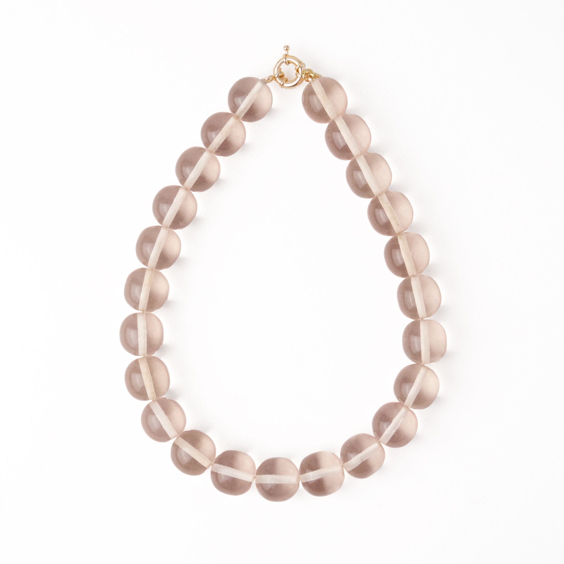 Iris Large Resin Bead Necklace Clear Wholesale