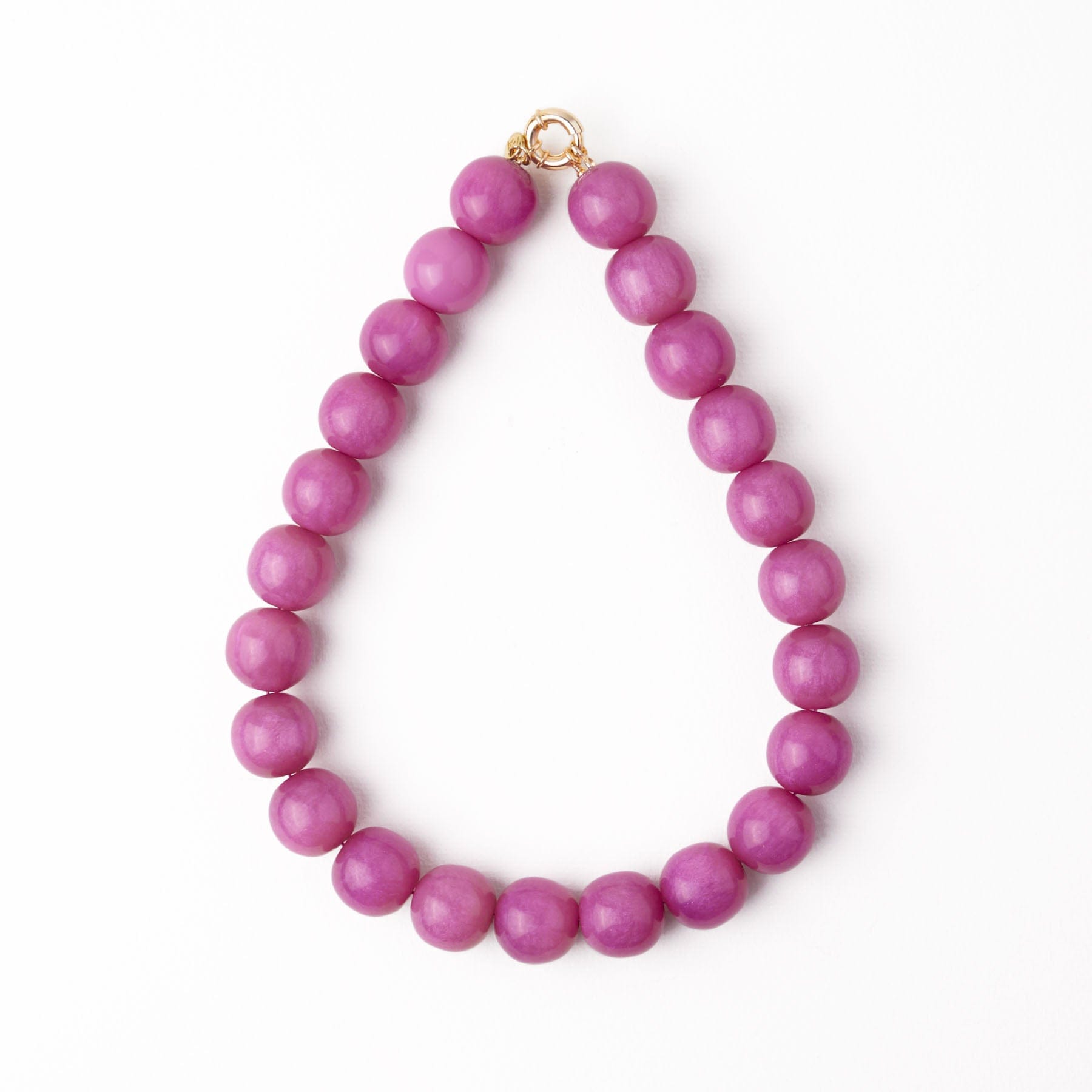 Iris Large Resin Bead Necklace Purple Wholesale
