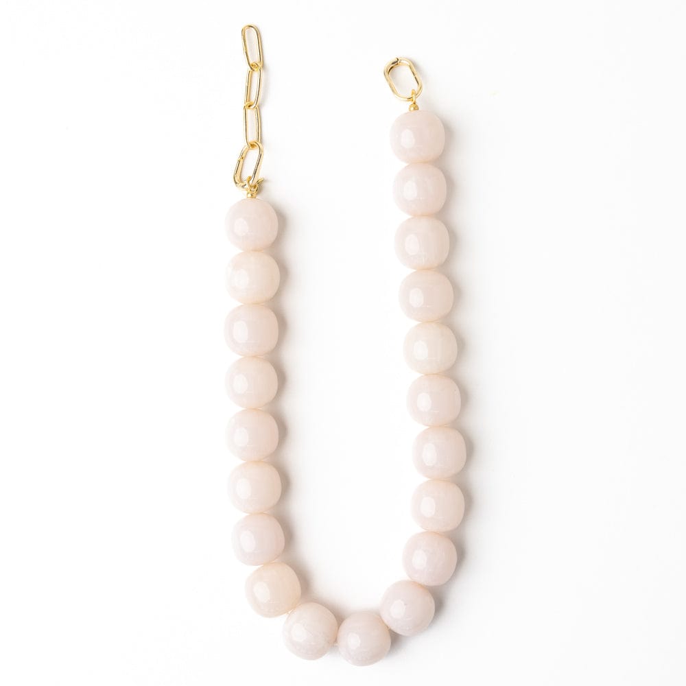 Iris Large Resin Bead Necklace Milky White Wholesale