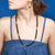 Dylan Color Block And Stripe Beaded Eyeglass Chain Black Wholesale