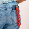 Celine Beaded Chain Link Bag &amp; Phone Accessory Poppy