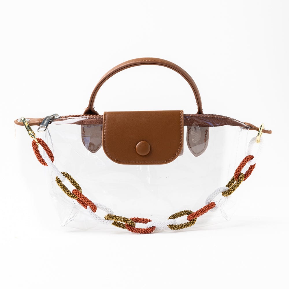 Game Day Beaded Bag Chain Burnt Orange Wholesale