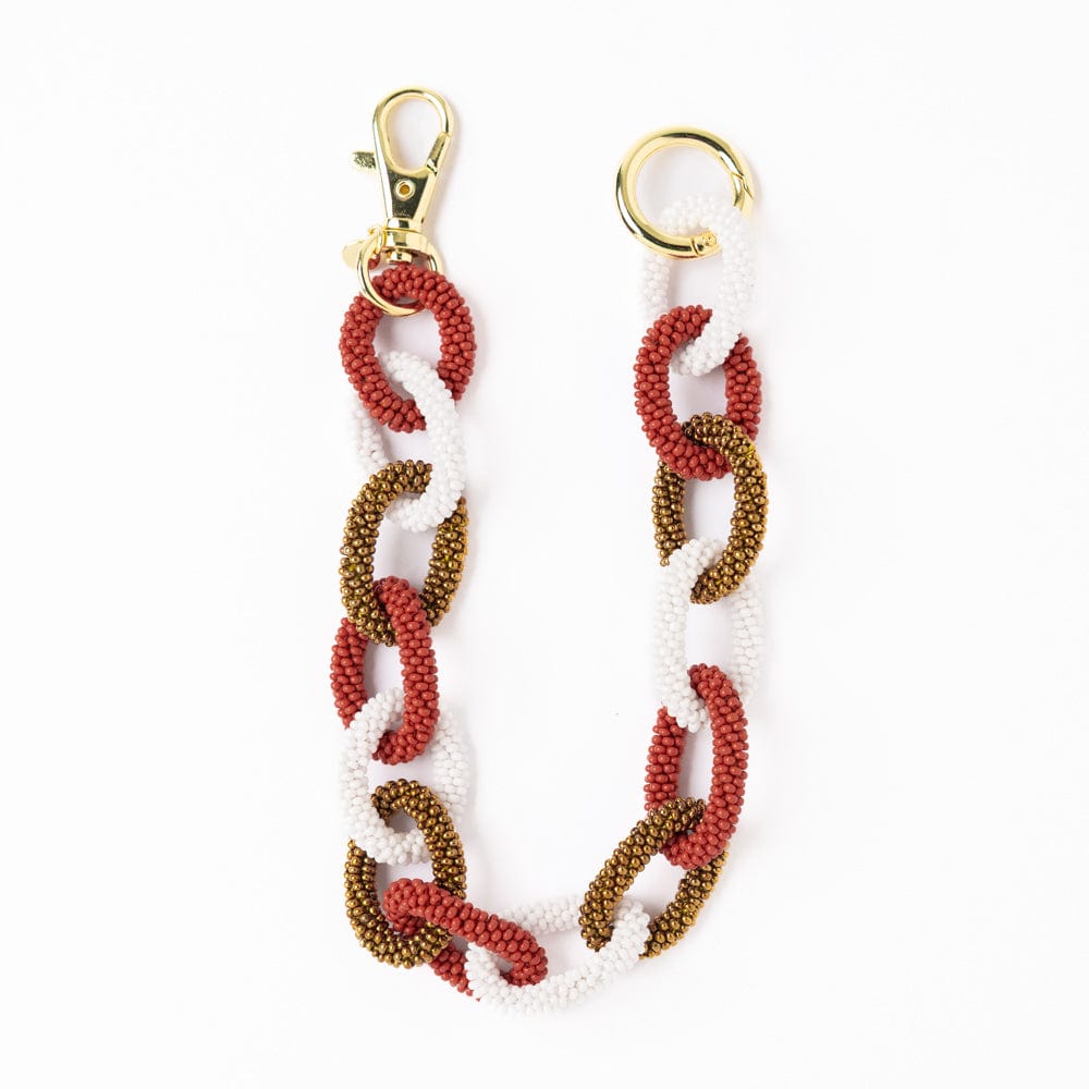 Game Day Beaded Bag Chain Burnt Orange Wholesale