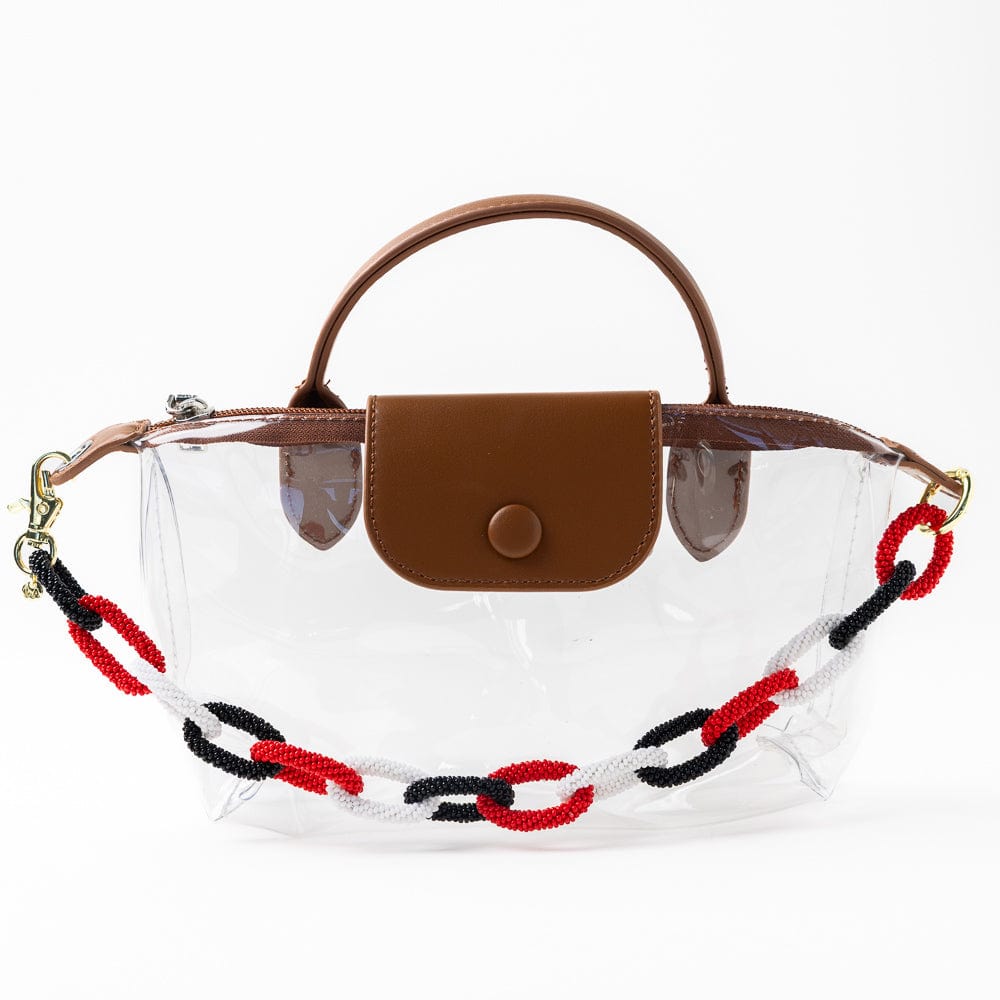 Game Day Beaded Bag Chain Red + Black Wholesale