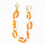 Game Day Beaded Bag Chain Orange + White Wholesale