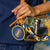 Game Day Beaded Bag Chain Yellow + Blue Wholesale