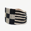 Olive Checkered Beaded Stretch Bracelet Black Wholesale