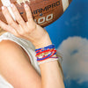 Game Day Color Block Beaded 10 Strand Stretch Bracelets Red and Blue Wholesale