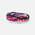 Sage Mixed Stripe Beaded 10 Strand Stretch Bracelets Hot Pink Wholesale