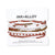 Sage color block beaded 10 strand stretch bracelets rust + white