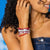 Game Day Beaded 10 Strand Stretch Bracelet Set Maroon + White Wholesale