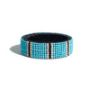 Stacy Stripe Beaded Bangle Turquoise Wholesale