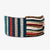 Charlie Vertical Uniform Stripes Half Woven Beaded Stretch Bracelet Teal and Poppy Wholesale